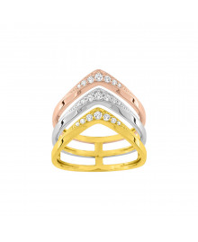 Bague Femme - Oxyde de zirconium - Or 9 Carats