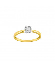 Bague Femme - Diamant - Or 9 Carats