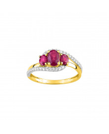 Bague Femme - Oxyde de zirconium - Or 9 Carats