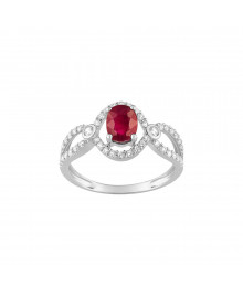 Bague Femme - Oxyde de zirconium - Or 9 Carats