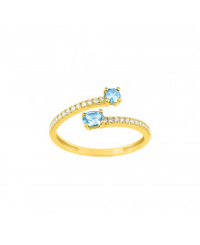 Bague Femme - Oxyde de zirconium - Or 9 Carats