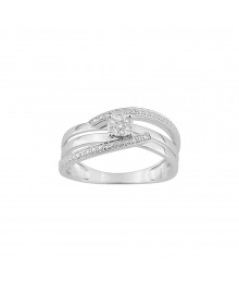 Bague Femme - Diamant - Or 9 Carats