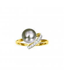 Bague Femme - Perle de tahiti - Or 18 Carats