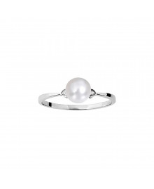 Bague Femme - perle  - Or 18 Carats
