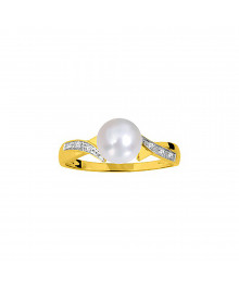 Bague Femme - perle  - Or 18 Carats