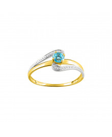 Bague Femme - topaze - Or 18 Carats