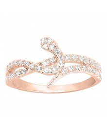 Bague Femme - Oxyde de zirconium -  Plaqué Or
