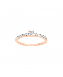 Bague Femme - Oxyde de zirconium -  Plaqué Or