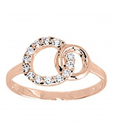 Bague Femme - Oxyde de zirconium -  Plaqué Or