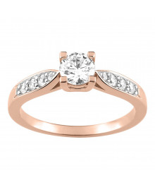 Bague Femme - Oxyde de zirconium -  Plaqué Or