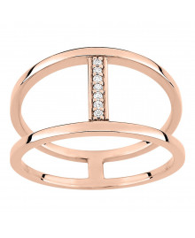 Bague Femme - Oxyde de zirconium -  Plaqué Or