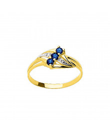Bague Femme - saphir - Or 18 Carats