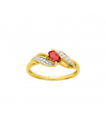 Bague Femme - rubis - Or 18 Carats