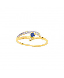Bague Femme - saphir - Or 9 Carats