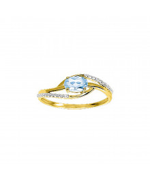 Bague Femme - topaze - Or 9 Carats