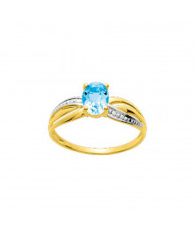 Bague Femme - topaze - Or 9 Carats