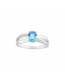 Bague Femme - Oxyde de zirconium - Or 9 Carats
