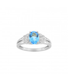 Bague Femme - Oxyde de zirconium - Or 9 Carats
