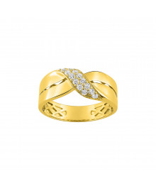 Bague Femme - Oxyde de zirconium - Or 9 Carats