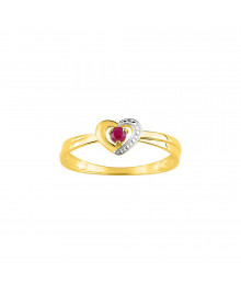 Bague Femme - rubis - Or 9 Carats