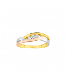 Bague Femme - Oxyde de zirconium - Or 9 Carats