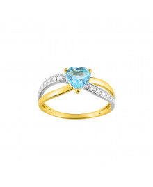 Bague Femme - topaze - Or 9 Carats