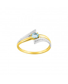 Bague Femme - topaze - Or 9 Carats