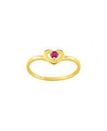 Bague Femme - rubis - Or 9 Carats