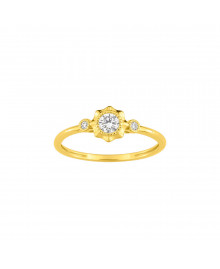 Bague Femme - Oxyde de zirconium - Or 9 Carats
