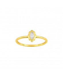 Bague Femme - Oxyde de zirconium - Or 9 Carats
