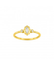Bague Femme - Oxyde de zirconium - Or 9 Carats
