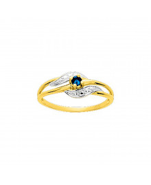 Bague femme - saphir - Or 9 Carats