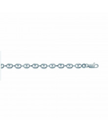 Chaine Mixte - Argent 925 - Chaîne grain de café - Largeur : 4,9 mm - Longueur : 50 cm