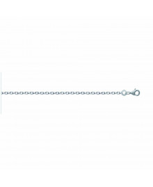 Chaine Mixte - Argent 925 - Chaîne forçat diamantée - Largeur : 1,8 mm - Longueur : 50 cm