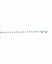 Chaine Mixte - Argent 925 - Chaîne forçat diamantée - Largeur : 1,9 mm - Longueur : 70 cm
