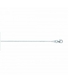 Chaine Mixte - Argent 925 - Chaîne forçat diamantée - Largeur : 1,3 mm - Longueur : 45 cm