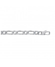 Chaine Homme - Argent 925 - Cheval alternée 1+1 - Largeur : 6 mm - Longueur : 55 cm