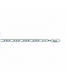 Chaine Homme - Argent 925 - Cheval alternée 1+2 - Largeur : 3,5 mm - Longueur : 55 cm