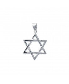 Pendentif Mixte - Argent 925 - etoile de David