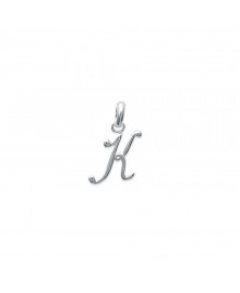 Pendentif Mixte - Argent 925 - Initiale K