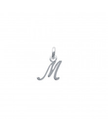 Pendentif Mixte - Argent 925 - Initiale M