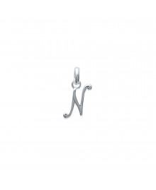 Pendentif Mixte - Argent 925 - Initiale N