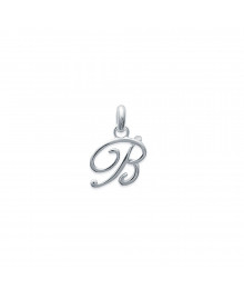 Pendentif Mixte - Argent 925 - Initiale B