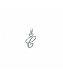 Pendentif Mixte - Argent 925 - Initiale C
