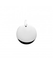 Pendentif Mixte - Argent 925 - plaque ronde