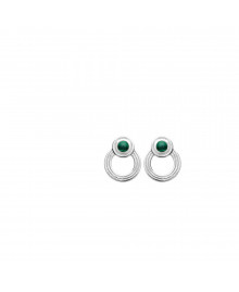 Boucles d'oreilles Femme - Argent 925 - Malachite