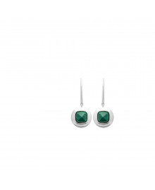 Boucles d'oreilles Femme - Argent 925 - Malachite