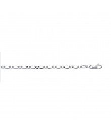 Chaine Homme - Argent 925 - Cheval alternée 1+1 - Largeur : 3 mm - Longueur : 50 cm