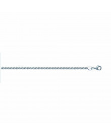 Chaine Femme - Argent 925 - Chaîne corde - Largeur : 2 mm - Longueur : 50 cm