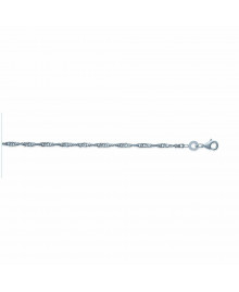 Chaine Femme - Argent 925 - Chaîne design - Largeur : 1,9 mm - Longueur : 45 cm
